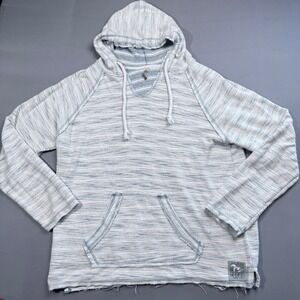Momentum Great Lakes Hoodie Mens L Pullover Knit Distressed Beach Relaxed